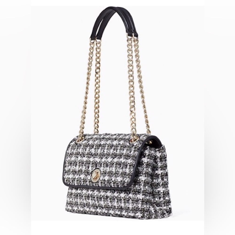 Kate Spade Natalia Tweed Medium Flap Shoulder Bag